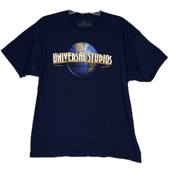Universal Studios T-Shirt Men's Size 2XL Navy Blue Short Sleeve Crew Graphic Tee - Picture 1 of 4